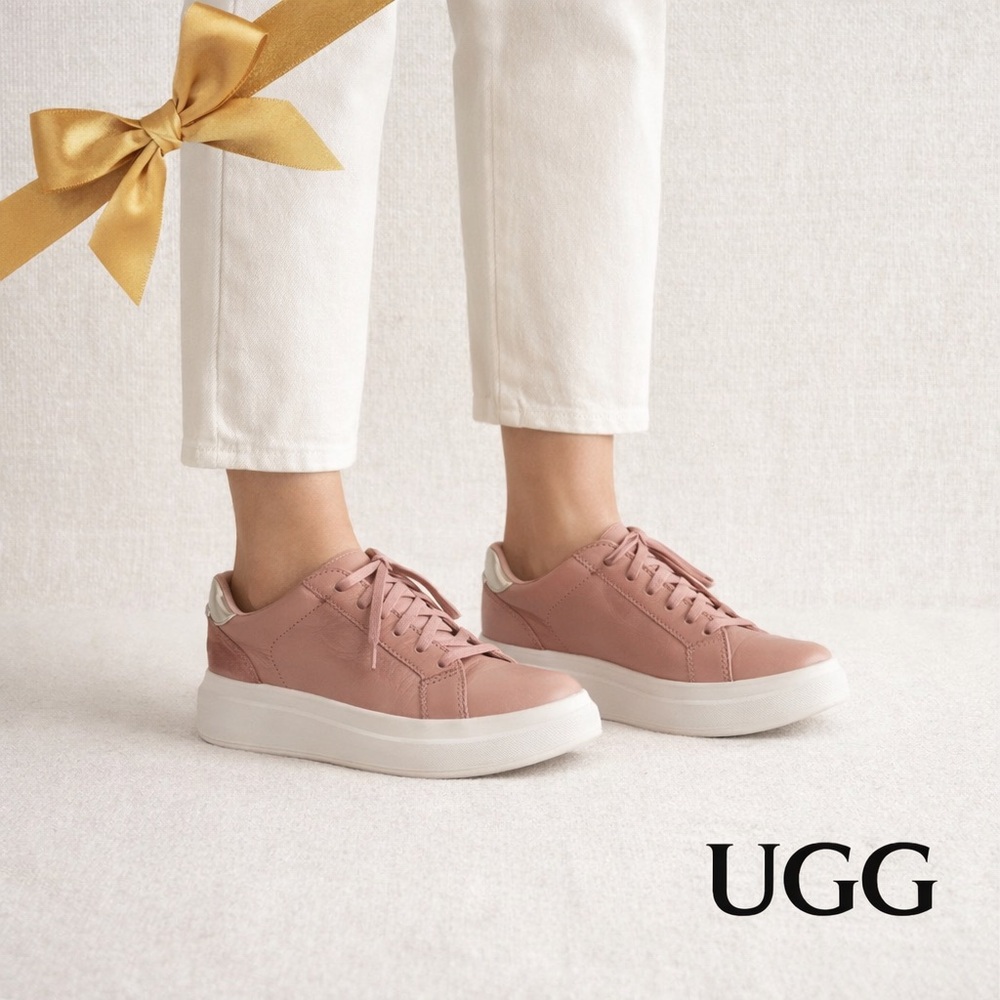 UGG Leather Platform Sneakers Blush Size 8.5